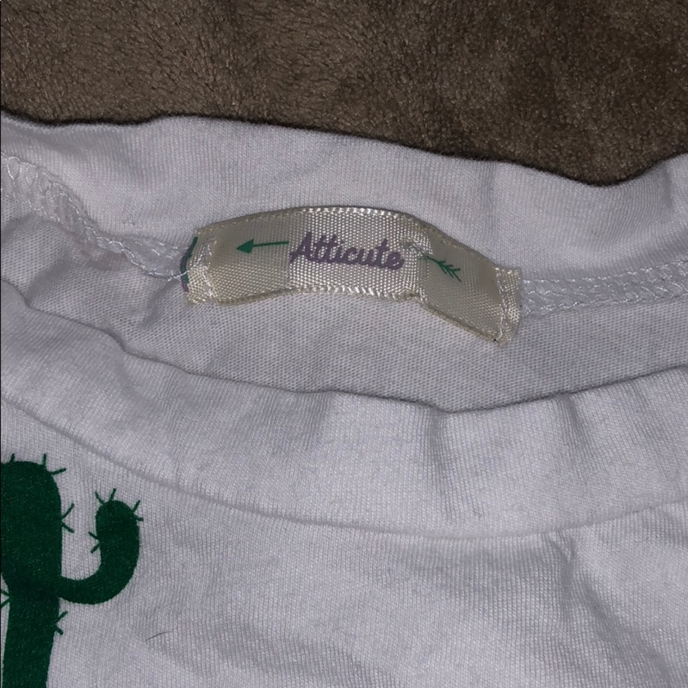 🎉HP🎉 Cactus tie up shirt xs atticute - Picture 3 of 5